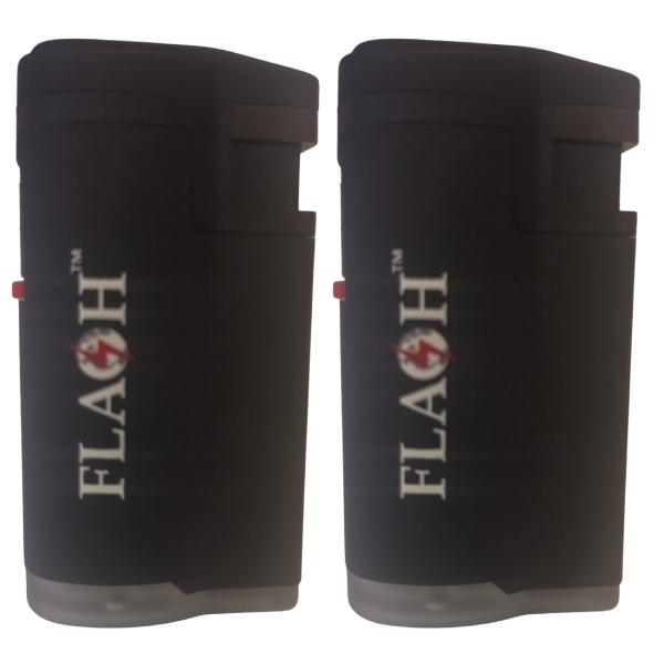 Flash – Lighter / Ignite Jet Flame Lighter – Black Pack of 2