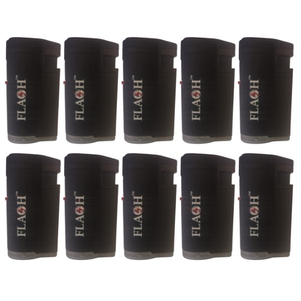 Flash – Lighter / Ignite Jet Flame Lighter – Black Pack of 10