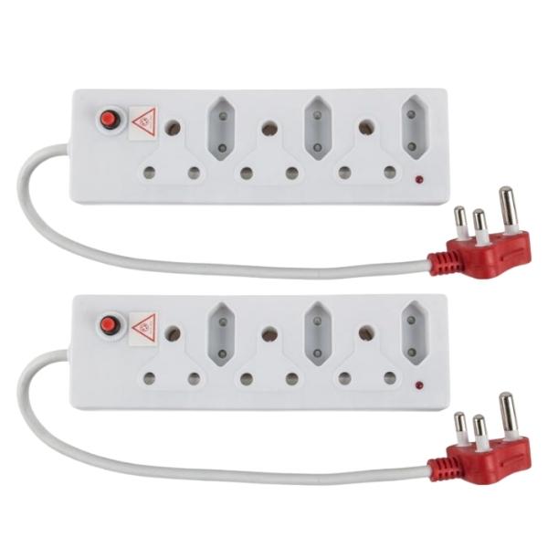 Zenith – 6 Way Multi-Plug Surge 3 x 16A + 3 X 5A – Pack of 2
