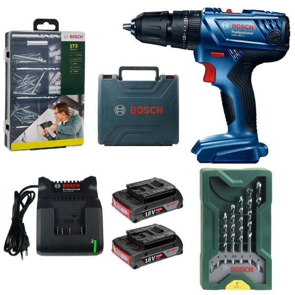 Bosch – Impact Drill Driver GSB 180-LI Kit with Accessories &Sets