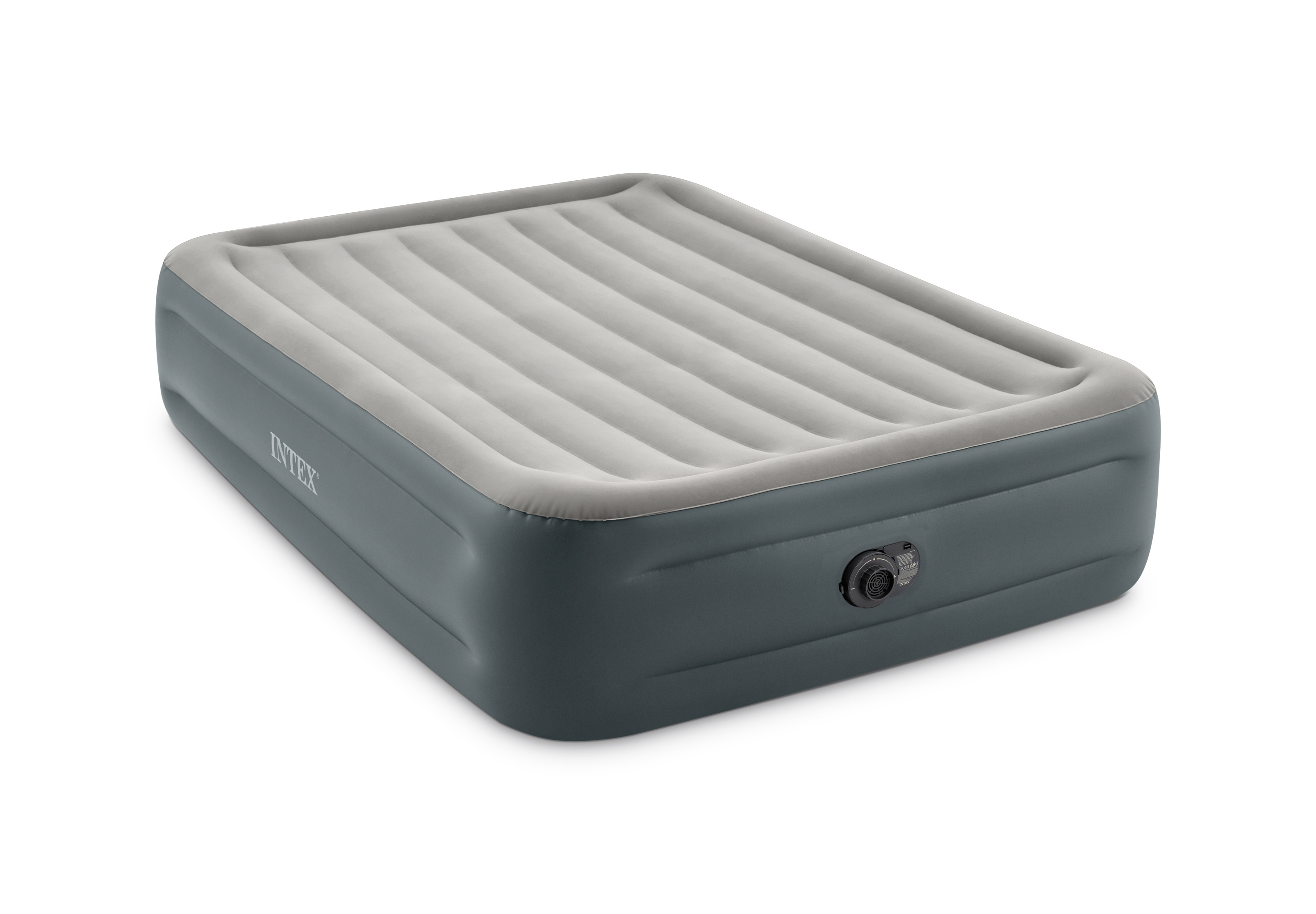 Intex Queen Essential Rest Airbed With Fiber-Tech Bip (Built-In Pump)