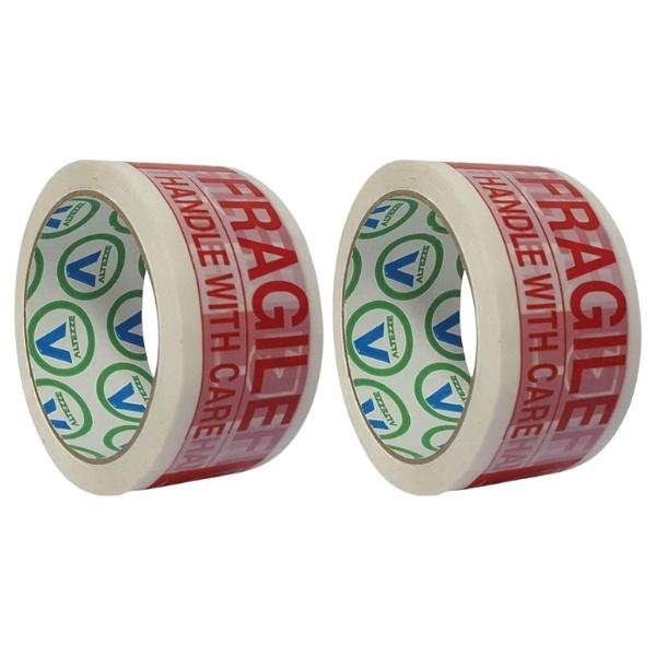 Altezze – Fragile Tape (Handle with Care) 50m – Pack of 2