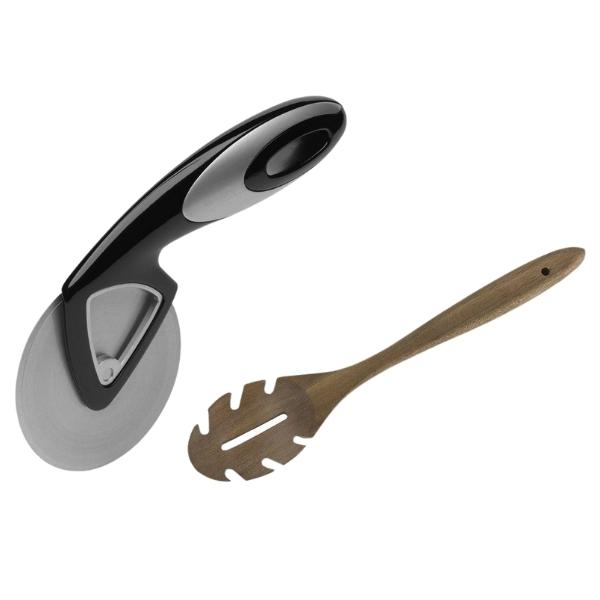 Jamie Oliver – Pizza Wheel / Cutter and Acacia Wooden Spoon
