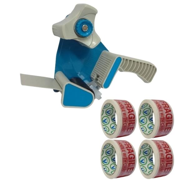 Source Direct – Tape Dispenser 48mm Including 4 x 50m Fragile Tape