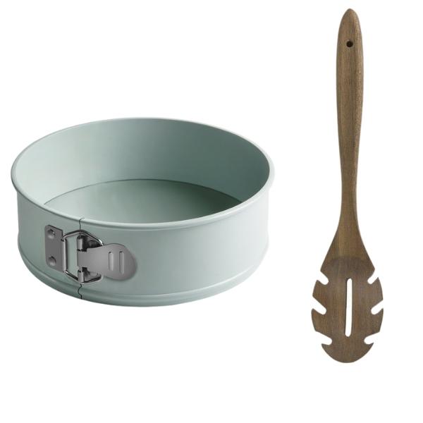 Jamie Oliver – Round Cake Tin 20cm Non-Stick and Acacia Wooden Spoon