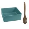 Jamie Oliver – Loose Base Square Cake Tin – 20cm and Acacia Slotted Wooden Spoon Jamie Oliver – Loose Base Square Cake Tin – 20cm and Acacia Slotted Wooden Spoon