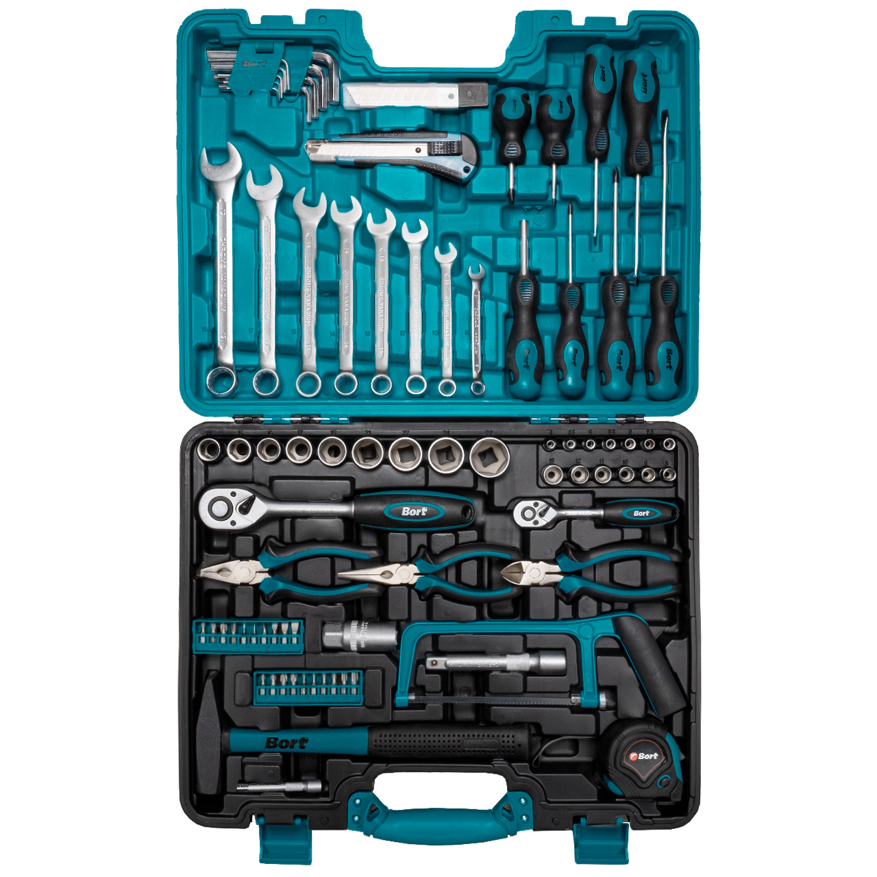 Bort – Mechanics DIY Hand Tool Set with Sockets & Spanners – 90 Pieces
