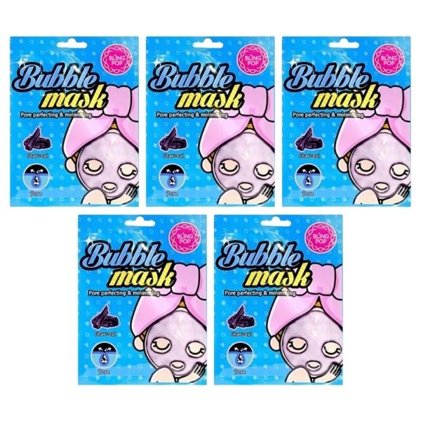 Bling Pop – Charcoal Bubble Face Mask 30ml – Pack of 5