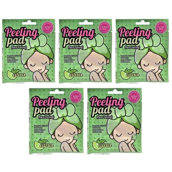 Bling Pop – Citrus Face Tuning Peeling Pad 7ml – Pack of 5