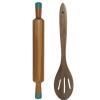 Jamie Oliver – Rolling Pin and Acacia Wooden Slotted Spoon Combo – 2 Piece Jamie Oliver – Rolling Pin and Acacia Wooden Slotted Spoon Combo – 2 Piece