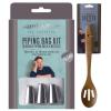 Jamie Oliver – Icing/Piping Bag & Nozzles with Acacia Slotted Wooden Spoon Jamie Oliver – Icing/Piping Bag & Nozzles with Acacia Slotted Wooden Spoon