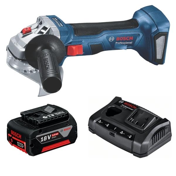 Bosch – Cordless Angle Grinder GWS 180-LI Including 5.0Ah Battery & Charger
