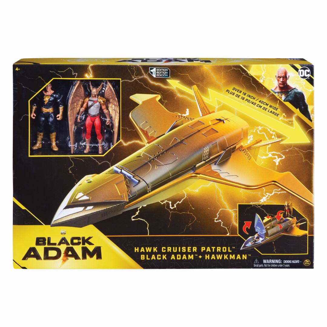 Black Adam 4″ Hawk Cruiser With Black Adam + Hawkman