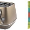 Delonghi Distinta 4 Slice Toaster Bronze With Set of 2 Serving Placemat Combo Delonghi Distinta 4 Slice Toaster Bronze With Set of 2 Serving Placemat Combo
