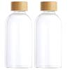 DAY – Glass Water Bottle with Bamboo Lid – 500ml – Pack of 2 DAY – Glass Water Bottle with Bamboo Lid – 500ml – Pack of 2