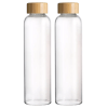 DAY – Glass Water Bottle with Bamboo Lid – 1L – Pack of 2 DAY – Glass Water Bottle with Bamboo Lid – 1L – Pack of 2