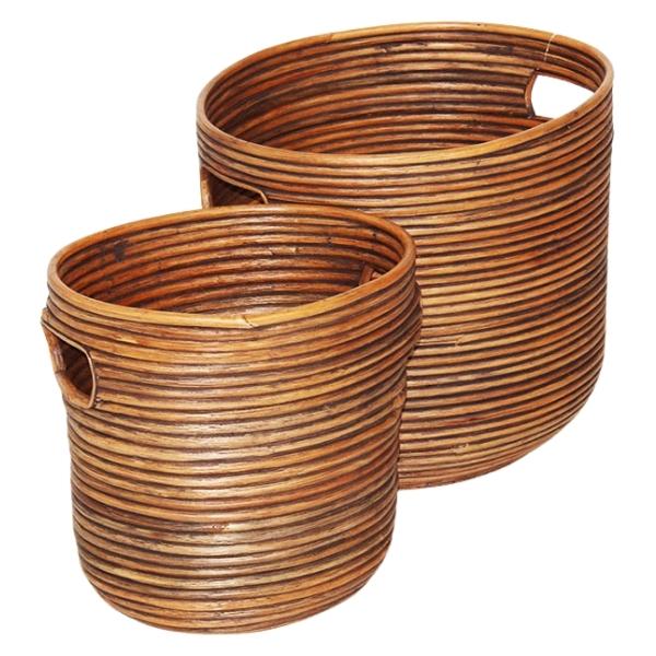 DAY – Baskets / Planters / Storage Containers – Rattan Brown (Set of 2)