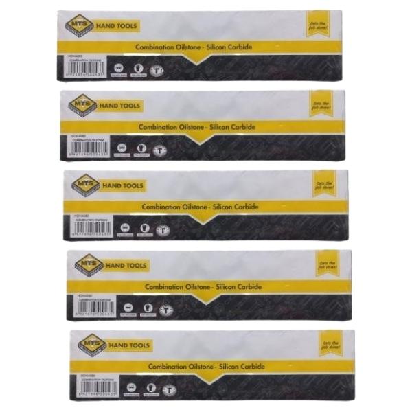 MTS – Combination Oil Stone 200mm – Silicon Carbide – Pack of 5