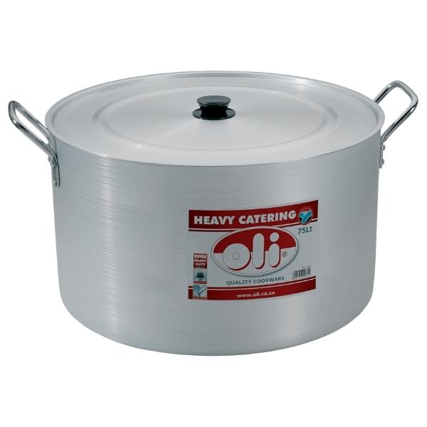 Oli – Heavy Catering Pot / Emeried Finish Stewing Pot (53cm) – 75L
