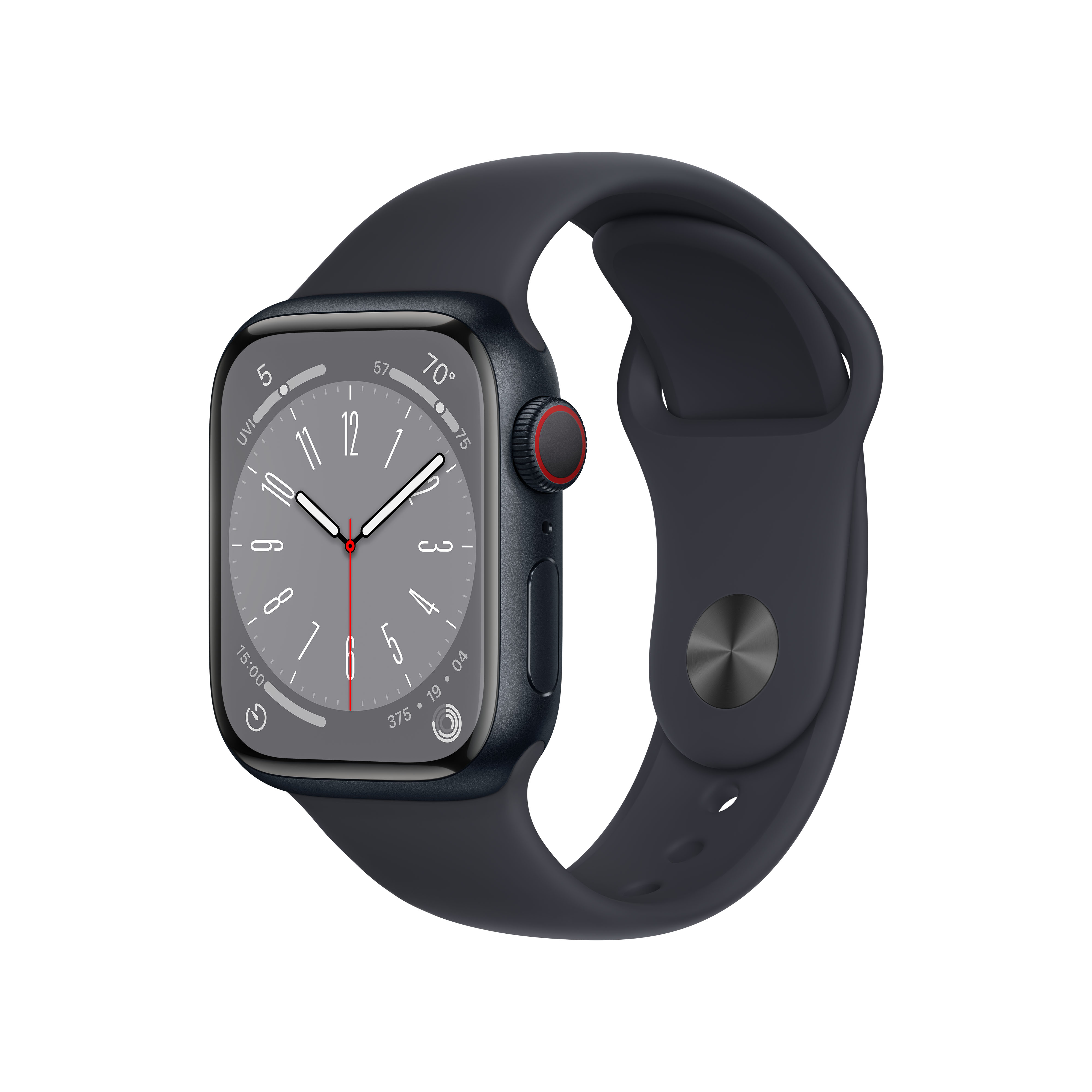 Apple Watch Series 8 GPS (41mm) Aluminium with Sport Band – Midnight