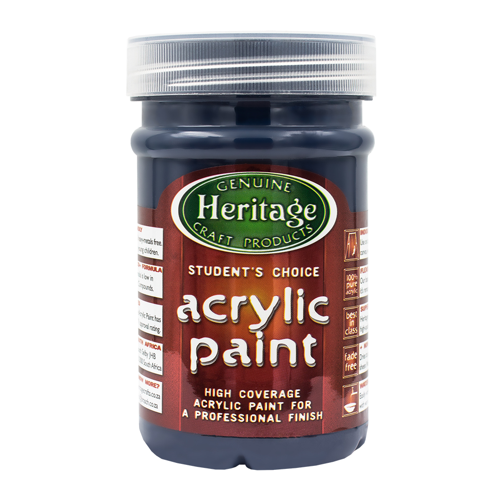 Heritage Pure Acrylic Paint 250ml – Midnight Blue