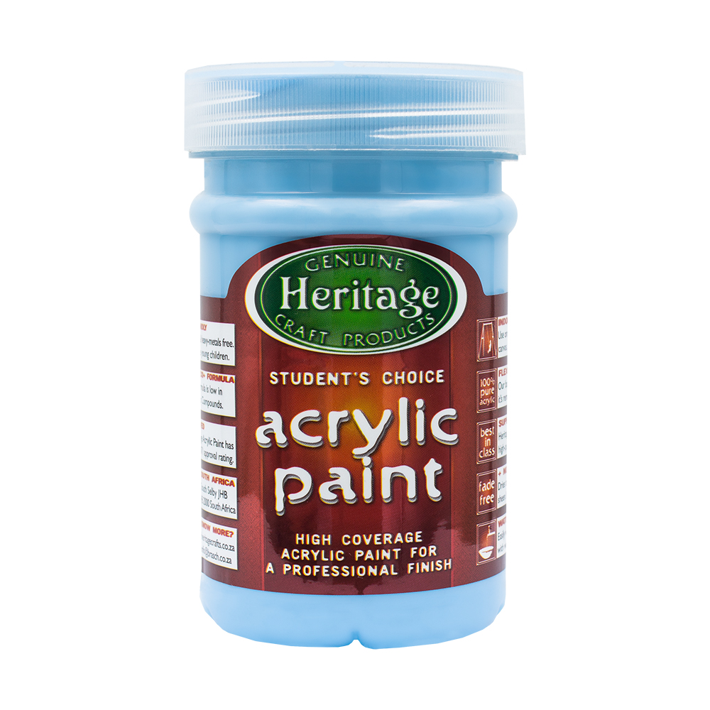Heritage Pure Acrylic Paint 250ml – Sky Blue