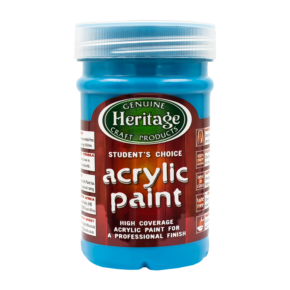 Heritage Pure Acrylic Paint 250ml – Turquoise
