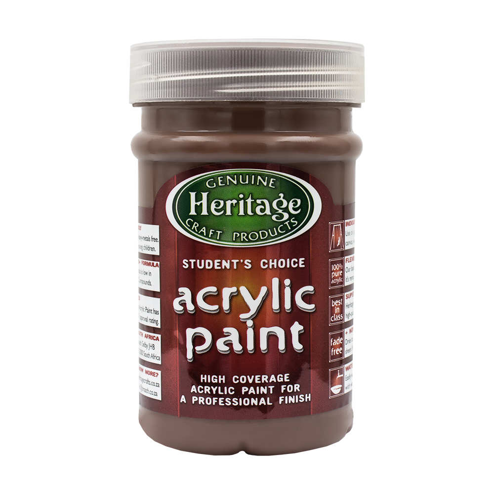 Heritage Pure Acrylic Paint 250ml – Umber