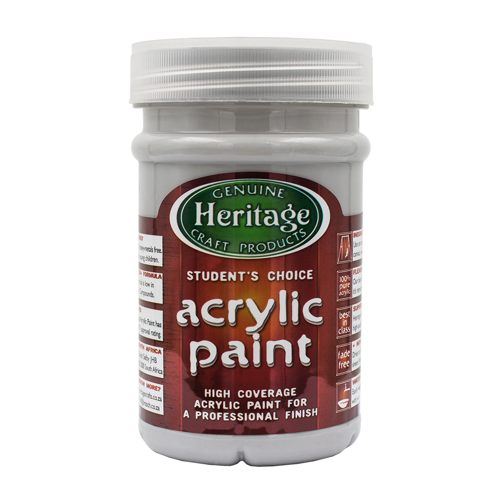 Heritage Pure Acrylic Paint 250ml – Dove Grey