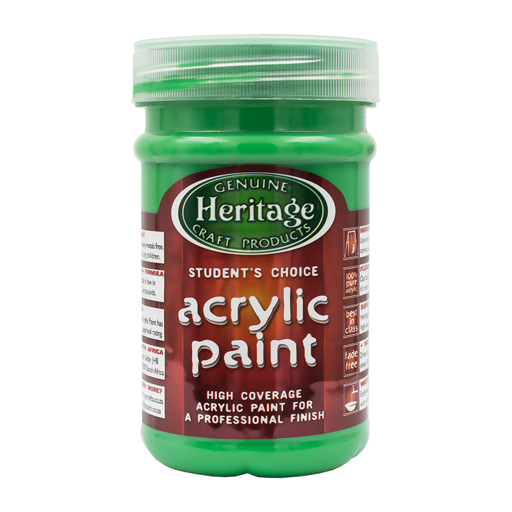 Heritage Pure Acrylic Paint 250ml – Green