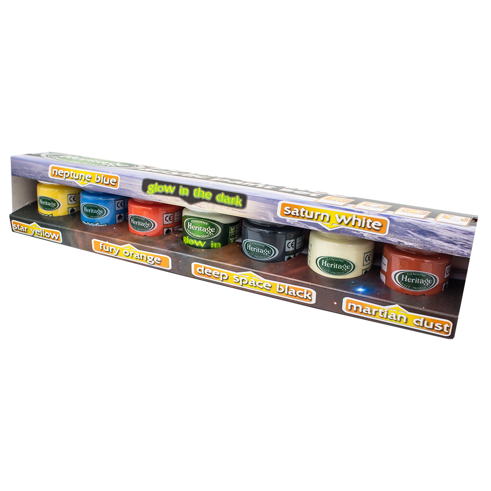 Heritage Acrylic Paint – Space Colour Set – 7 x 50ml