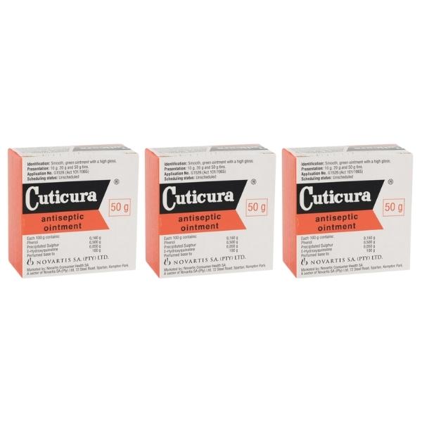Cuticura – Antiseptic Ointment 50g – Pack of 3