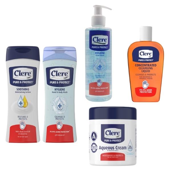 Clere – Pure and Protect Body Care Combo Pack – 5 Piece