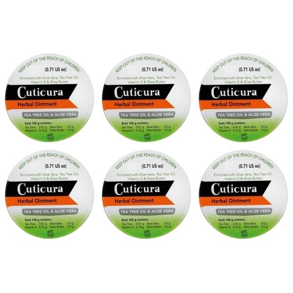 Cuticura – Herbal Ointment 10g – Tea Tree Oil & Aloe Vera – Pack of 6