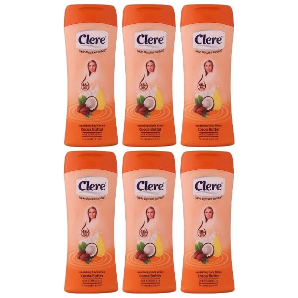 Clere – Body Lotion 200ml – Cocoa Butter – Pack of 6