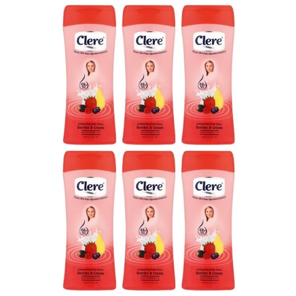 Clere – Body Lotion 400ml – Berries and Cream – Pack of 6