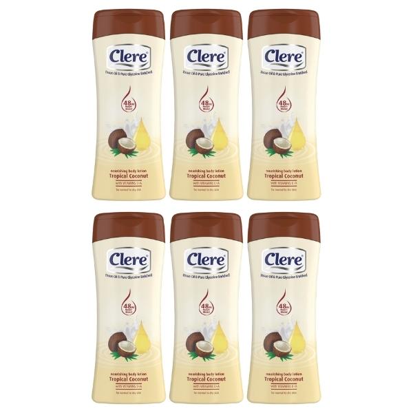Clere – Body Lotion 400ml – Tropical Coconut – Pack of 6
