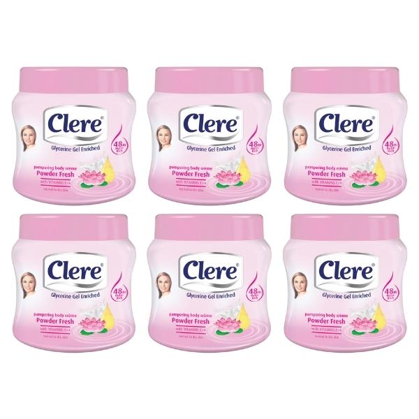 Clere – Body Crème 300ml – Powder Fresh – Pack of 6