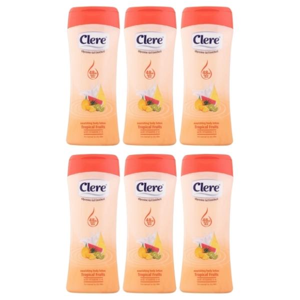 Clere – Body Lotion 400ml – Tropical Fruits – Pack of 6
