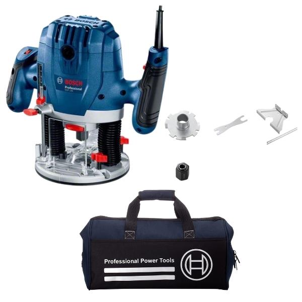 Bosch – Plunge Router GOF 130 with Accessories and Heavy Duty Tool Bag