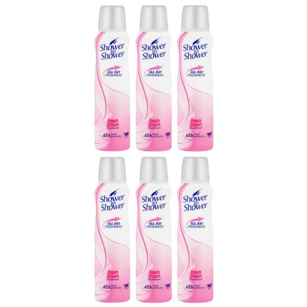 Shower To Shower – Ladies Deodorant/Spray 150ml – Fresh Dawn – Pack of 6