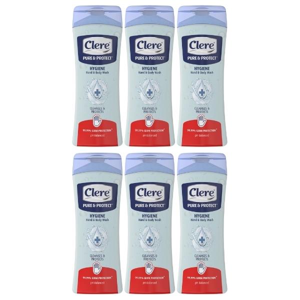 Clere – Hygiene Hand and Body Wash 200ml – Pack of 6
