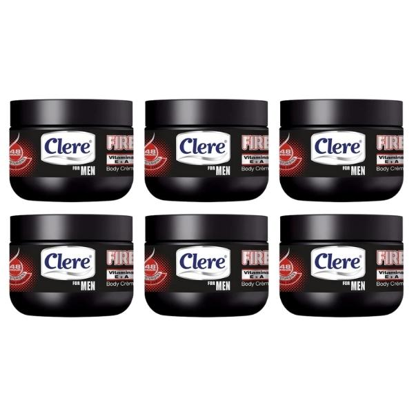 Clere – Body Crème For Men 250ml – Fire – Pack of 6