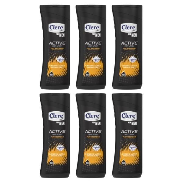 Clere – Body Lotion for Men 400ml – Ginseng Ultra Energising – Pack of 6