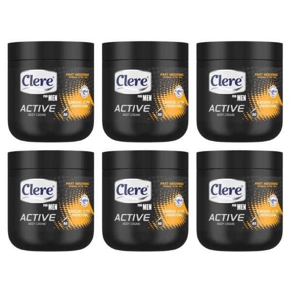 Clere – Body Crème for Men 400ml – Ginseng Ultra Energising – Pack of 6