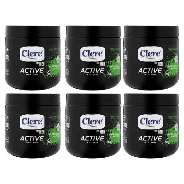 Clere – Body Crème for Men 400ml – Hydro Glycerine – Pack of 6