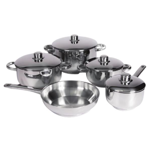 Xcalibur Line Chef – Stainless Steel Cookware Set – 9 Piece
