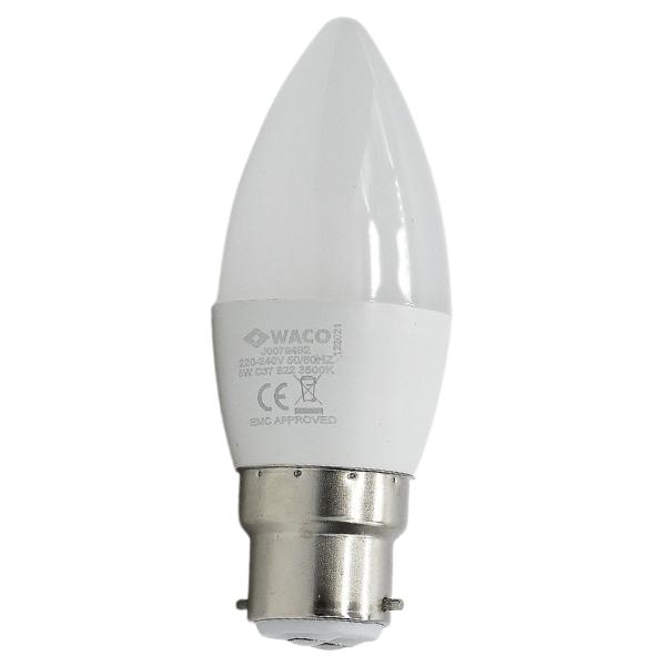 Waco – LED Lamp Candle / C37 B22 3500K – Warm White – 5W