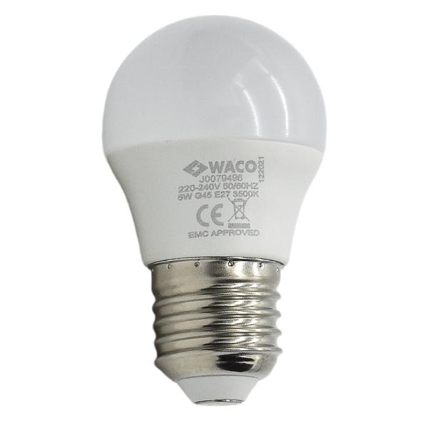 Waco – LED Lamp Golf Ball / G45 E27 3500K – Warm White – 5W