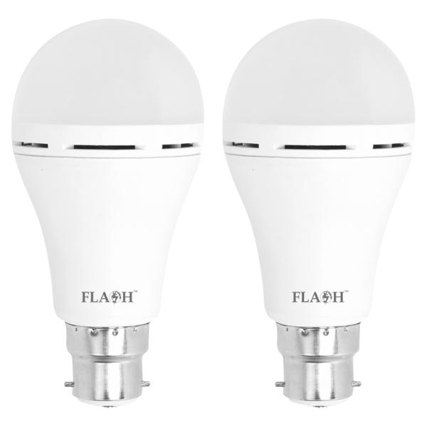 Flash – LED Emergency Lamp / Bulb A60 B22 6000K Daylight 5W Pack of 2